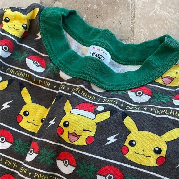 Pokemon Pikachu Kids Pajama Set - Hanna Andersson 140cm 10 - Picture 6 of 6